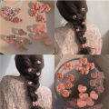5 Pcs Set Heart Shape Hairpin Pink Resin Material 2022 New Cute Hair Clip for Women Girls. 