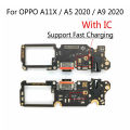 For OPPO A5 2020 / A9 2020 / A11 A11X Original USB Charging Dock Port Board with IC Connector Main Motherboard Flex Cable. 