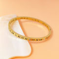 1 titanium steel Roman digital diamond-encrusted bangle female does not fade minority design douyin explosion. 