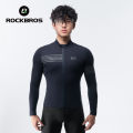 ROCKBROS Cycling Jersey Men's Windproof Warm Long Sleeved Jersey Autumn Winter High Quality Road MTB Cycling Clothing. 