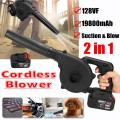 128VF 19800mAh New Electric Handheld Cordless Air Blower Vacuum Dust Cleaner Leaf House Cleaning Blowing And Suction -. 