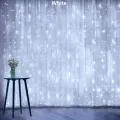 3Mx3M 300Leds Curtain Light AC220V 3X2M 200leds 3x1M 100Leds String Lights Fairy Festoon For Garland Xmas Window Christmas Wedding Ramadan Home Decoration. 