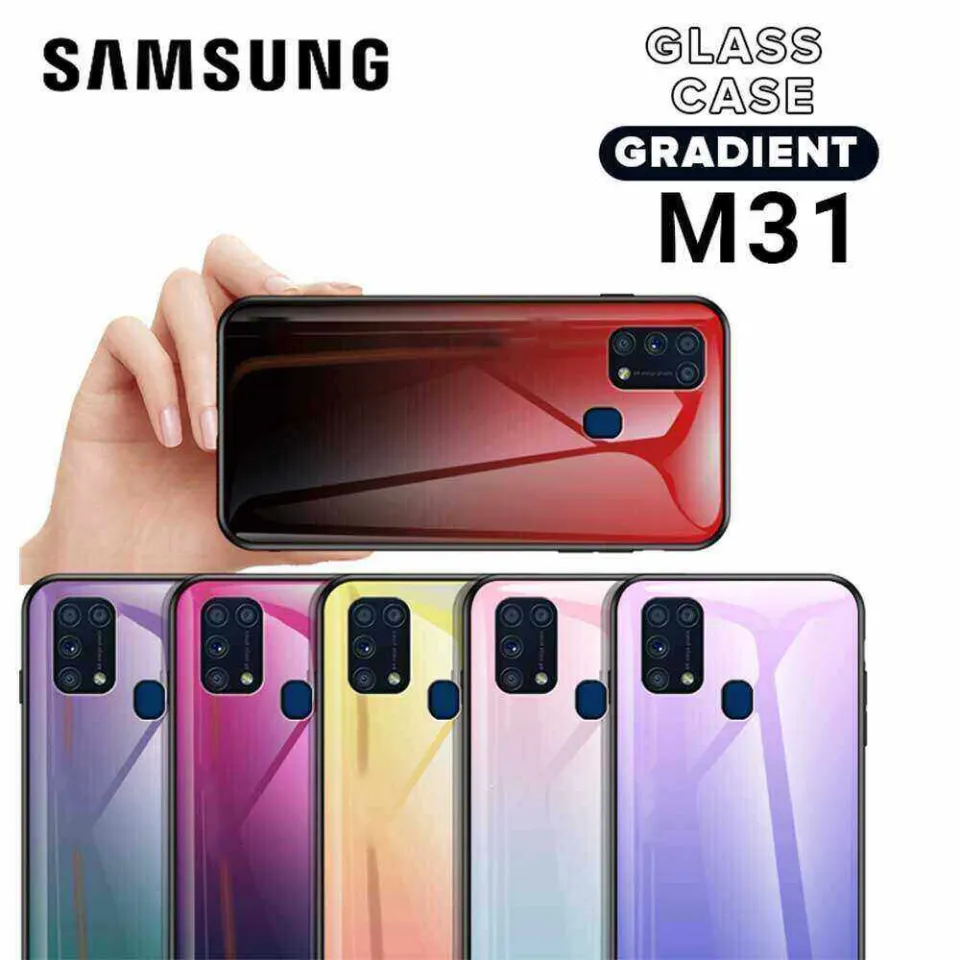 Slim Hybrid Gradient Tempered Glass Case for Samsung Galaxy M31