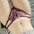 GIRL Large Size Sweet Mesh Transparent Intimates Hollow Out Butterfly Embroidery Briefs Korean Underwear Women Panties. 