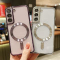 CrashStar Films MagSafe Transparent Soft Plating Case For Samsung Galaxy S24 S23 S22 Ultra S21 Plus Wireless Charging Phone Casing With Full Cover Camera Lens Protection Hot Sale. 