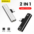 【Trending Now】 BKWHALE T61 2 in 1 Type C to 3.5mm earphone Jack Adapter Cable Connector USB C Digital Audio Adaptor with Charging.