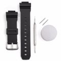 Black replacement for G Shock DW 6900 DW 6600 GW 6900 G 6900 silicone wristband. 