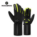 ROCKBROS Induction Heating Cycling Gloves Touch Screen Warm Windproof Softly Charging Heating Gloves Winter Motorcycle Bicycle Outdoor Sports Equipment. 