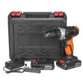 21V 3/8" New Cordless Electric Drill 18+1 LED Screw Driver+2x4000mAh Li-Ion Battery -. 