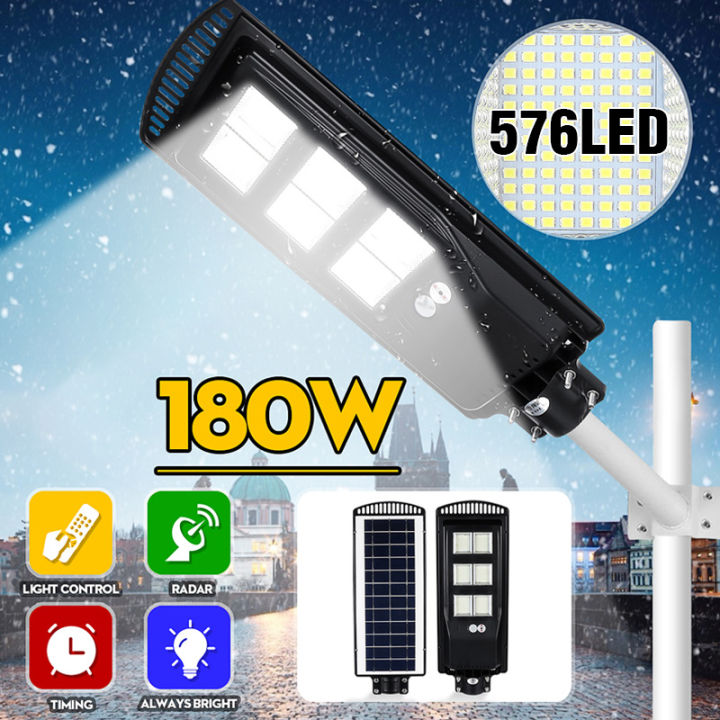 80W/140W/180W%20192/384/576%20HOT%20SELL%20LED%20Solar%20Power%20Street%20Light%20Waterproof%20IP67%20Light%20Control%20+%20Human%20Body%20Induction%20Outdoor%20Garden%20Security%20Wall%20Lamp%20Road%20-%20180W%20576LED%20-%20Image%202