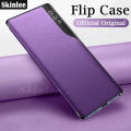 Phone Case for Samsung Galaxy M35 Window Flip Leather Cases Smart Transparent View Housing Casing Hp for Samsung Galaxy M35 Cover Cases.