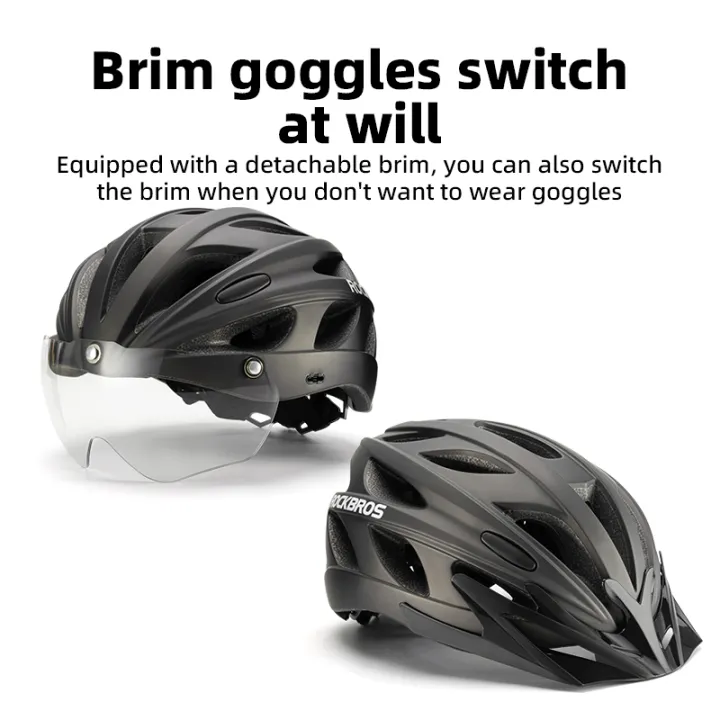 ROCKBROS%20Bike%20Helmets%20Adjustable%20Head%20Circumference%20Helmets%20With%20Detachable%20Goggles%20Colour%20Changing%20Lenses%20Mens%20MTB%20Road%20Trial%20Cycling%20Helmet%2057-62%20CM%20-%20Image%205