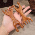 Deer Antler Acupuncture Comb Blood Circulation, Anti-Static For Head, Neck, Shoulder Wide Tooth Body Massager Tool Sandalwood Scalp Massage Comb. 