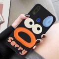 For Redmi Note 7 Back Cover Case Fashion Cartoon Mouth Square Frame Soft Silicone Shockproof Non-slip Camera Lens Protector Phone Cases. 