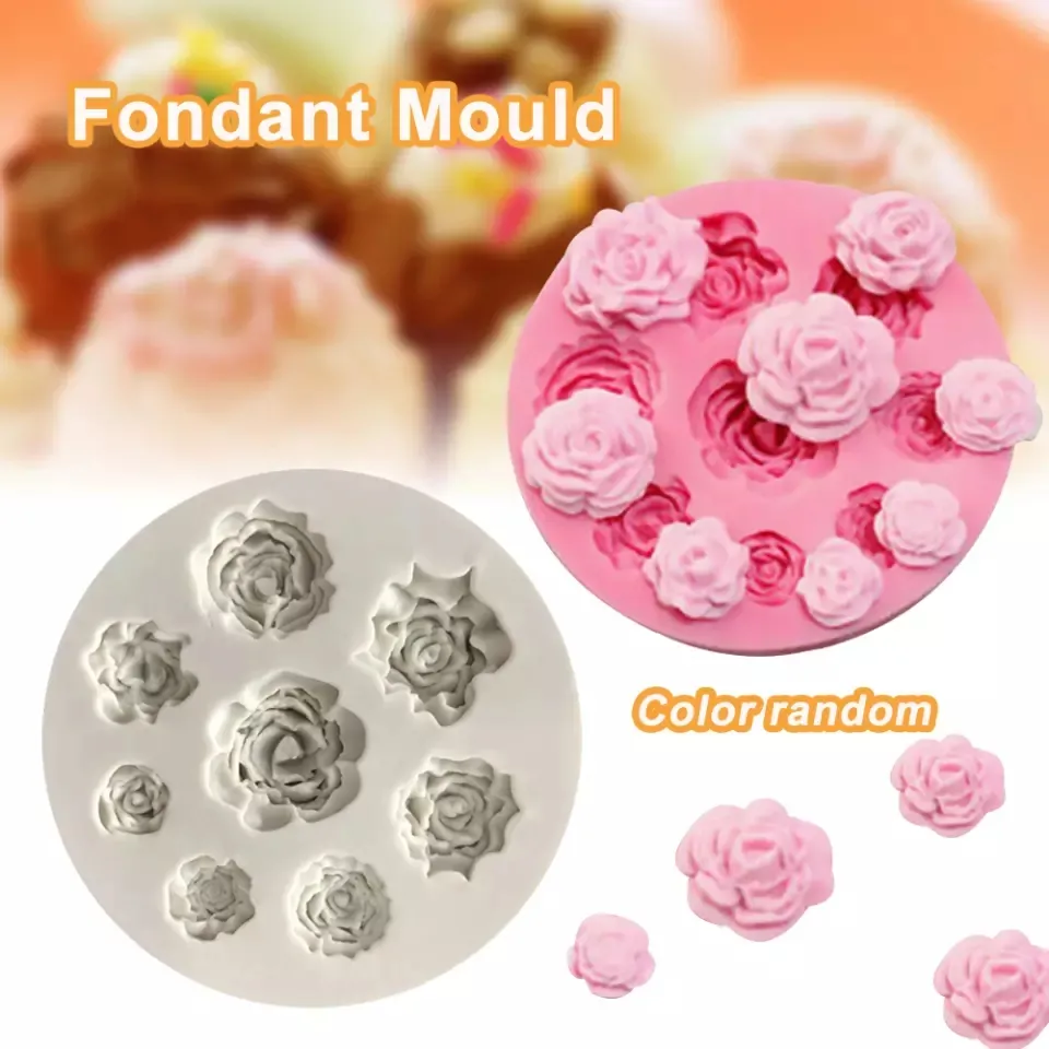 Roses Silicone Fondant Mold 3D Rose Flowers Silicone Mold