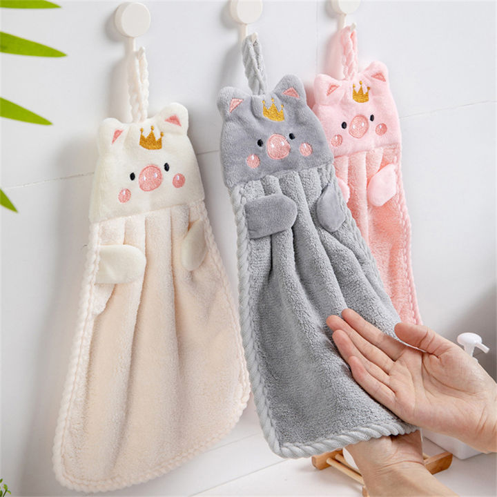 Hourser%204Pcs%20Cute%20Hand%20Towel%20Coral%20velvet%20Dish%20Cloth%20Towel%20Kitchen%20Clean%20Towel%20Wipping%20Rags%20Hanging%20Towel%20Bathroom%20Hand%20Dryer%20Towel%20-%20Image%206