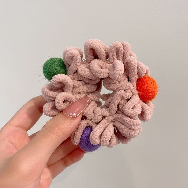REEBO%20Wide%20Cute%20Simple%20Female%20Intestine%20Bands%20Headwear%20For%20Girls%20Gift%20Plush%20Ball%20Towel%20Mop%20Scrunchies%20Korean%20Style%20Rope%20Ponytail%20Holder%20Women%20Hair%20Ring%20-%20Image%209