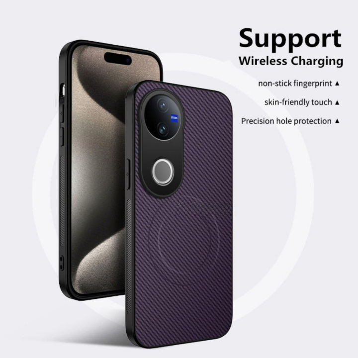 lthmy%20for%20Vivo%20V50%20Lite%205G%20Carbon%20Fiber%20Magnetic%20Leather%20Pattern%20Phone%20Case%20Casing%20for%20Shockproof%20Back%20Hard%20Cover%20-%20Image%202