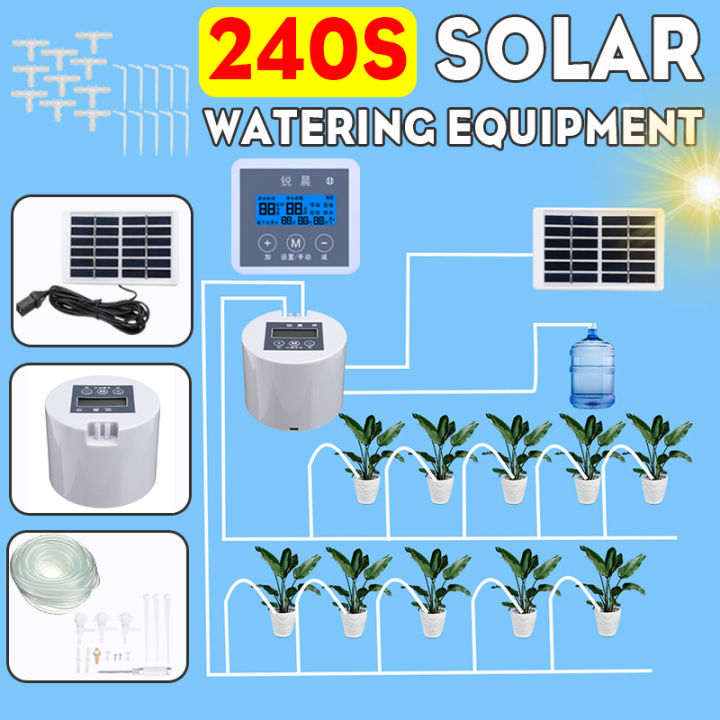 Solar Energy Timer Micro Automatic Drip Irrigation Tools DIY Sprinkler ...