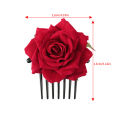 Hair clip fresh natural style fake rose gardenia comb elegant and fashionable suitable for women's hair accessories. 