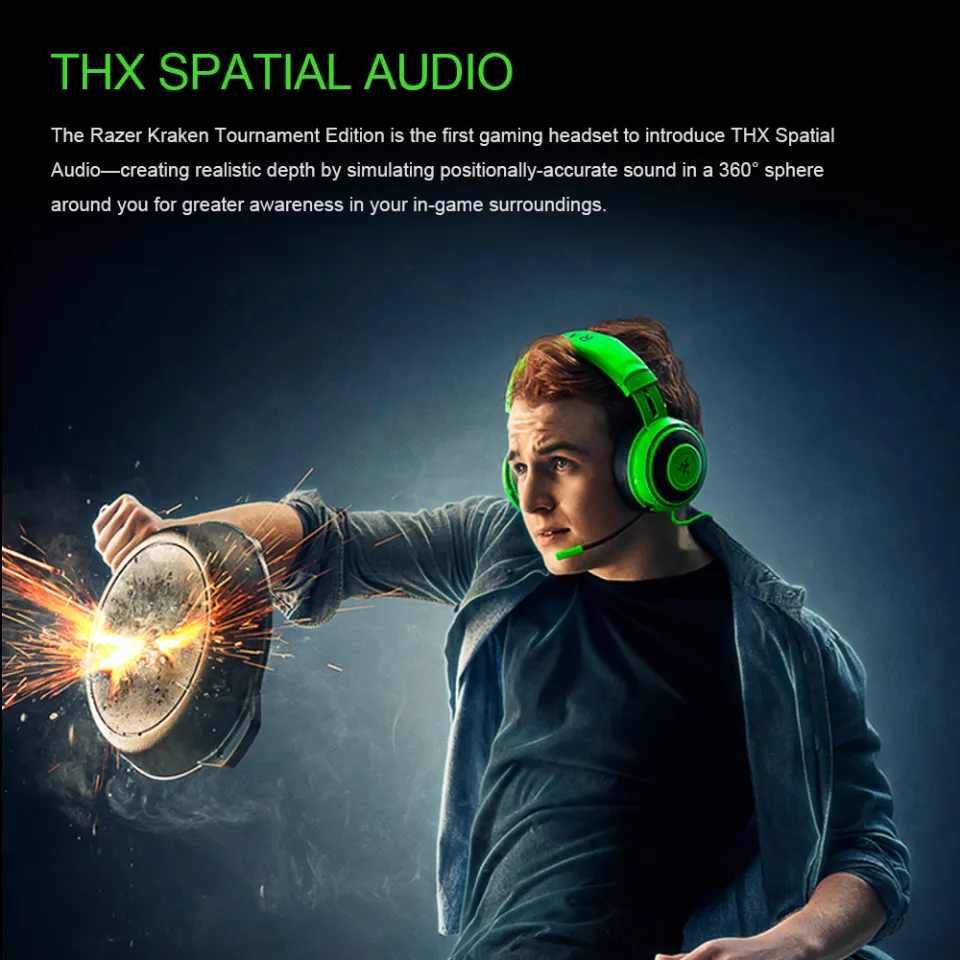 Razer kraken tournament edition green gaming headset sale