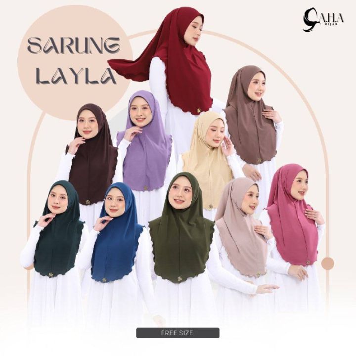 Tudung Sarung Layla Kain Moscrepe Premium New Arrival Ready STock IBU ANAK