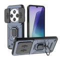 For Redmi 14C 4G Case With Slide Camera Cover Built in 360° Rotate Ring Stand Kickstand Full-Body Rugged Shockproof Protective Phone Cover. 