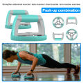 14 in 1 Abdominal Wheel Push-up Frame Rally Kettlebell Combination Double Wheels AB Wheel Abs Roller Stretch Wheel for Training Muscle Arm Waist Leg Training Home Gym Body Shape Fitness Equipment. 