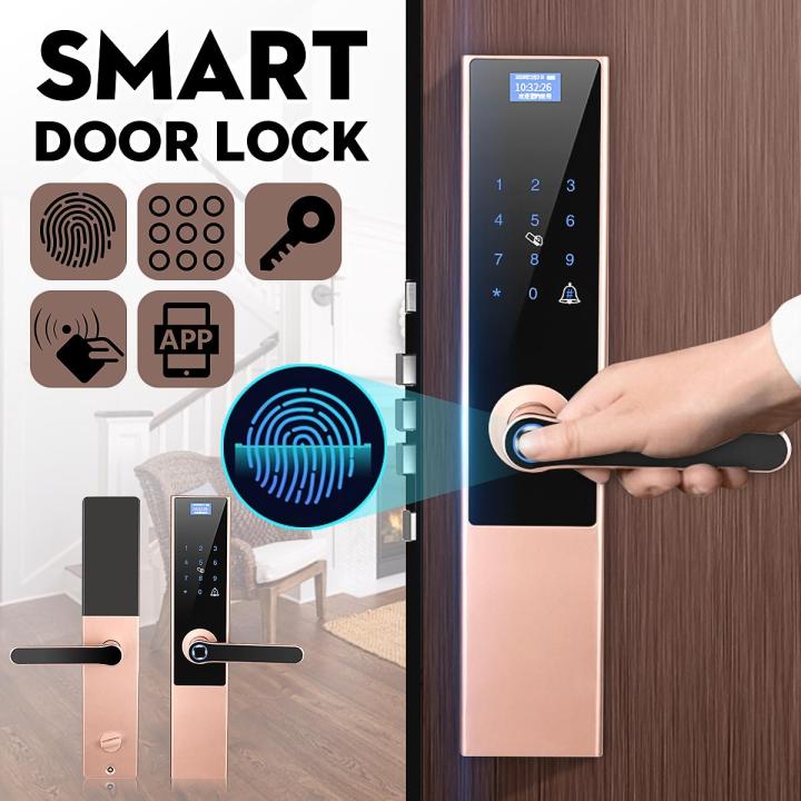 Digital Electronic Code Door Lock APP Touchscreen Fingerprint Keyless ...