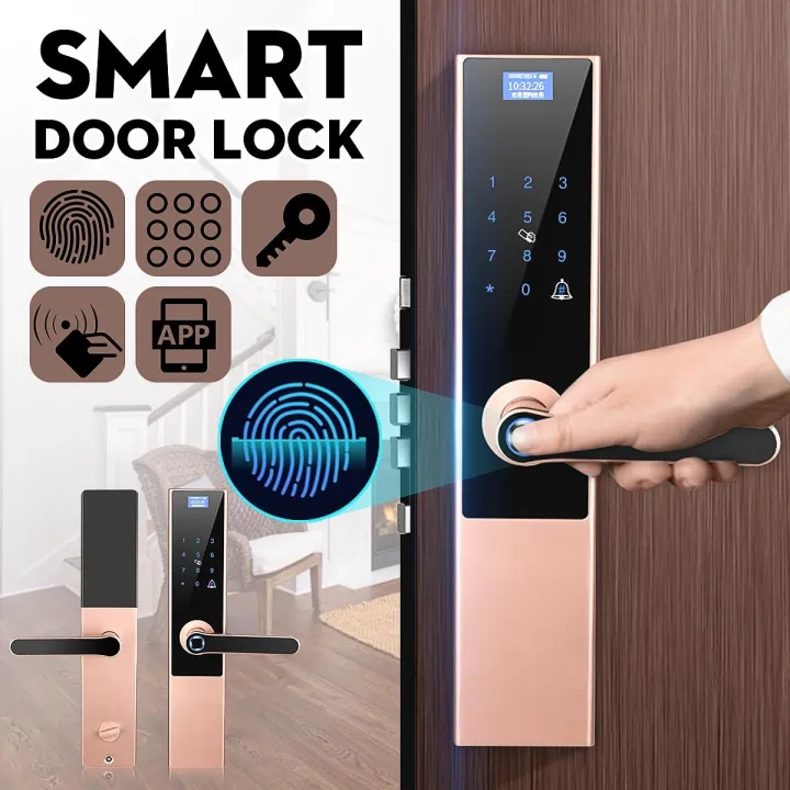 Digital Electronic New Code Door Lock APP Touchscreen Fingerprint ...