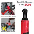 Cordless 3/8'' New 12V 45N.m Rechargeable Ratchet 90° Right Angle Wrench Set Portable-RED2 -. 