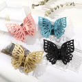 Korean Hollow Double Layer Butterfly Claw Simple Clip Ponytail Holder Fashion Hair Accessories for Woman.