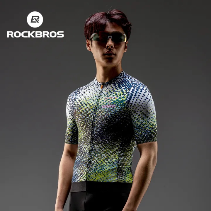 ROCKBROS%20Qunature%20Male%20Cycling%20Jersey%20Gradient%20Phantom%20Short%20Sleeve%20Shirt%20Co-Branded%20LOGO%20Cycling%20Top%203%20Pockets%20And%20Smooth%20YKK%20Zipper%20Cycling%20Wear%20Sport%20Clothing%20-%20Image%204