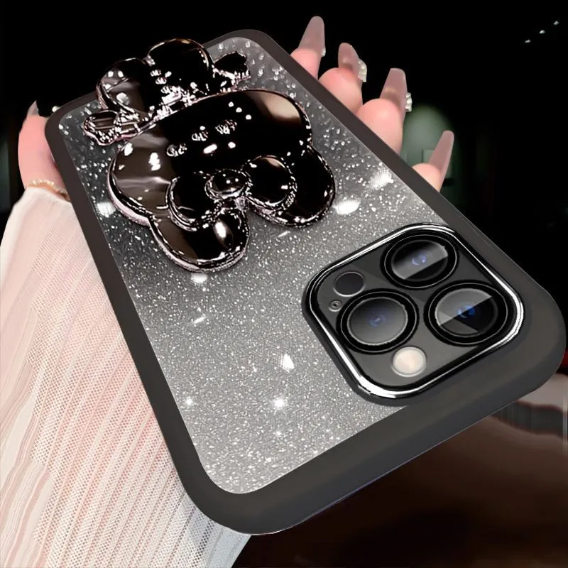 Cover Glitter Per Realme 11 5G – Custodia Trasparente Con Brillantini Antiurto Per Donne – YUXING (Oro)