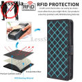 Phone Flip Cover for Realme Note 50 4G Back Cover RFID Blocking Bumper Soft Silicone Card Holder Leather Texture Bracket for Realme Note 50 Phone Casing. 