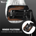WEST BIKING Bicycle Pedals Ultralight Wide Flat with Anti-slip Pad MTB Road Bike Quality Pedals. 