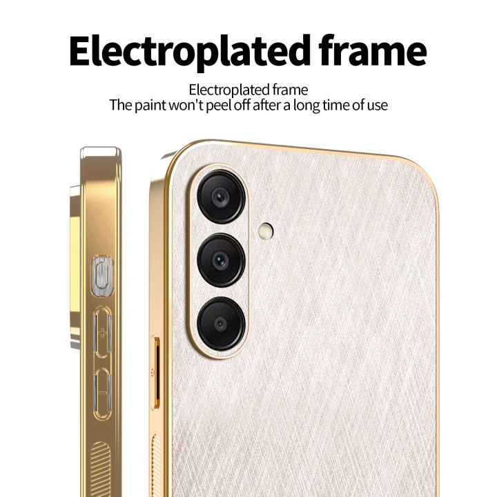 tzmar%20for%20Samsung%20Galaxy%20A56%205G%20Silk%20Pattern%20Luxury%20Electroplated%20Gold%20Phone%20Case%20Shockproof%20Protection%20Back%20Hard%20Cover%20-%20Image%206