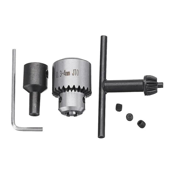 Machifit%200.3-4mm%20Mini%20Electric%20Drill%20Chuck%20JTO%20Taper%20with%205mm%20Shaft%20Connecting%20Rod%20for%20775%20Motor%20-%20Image%202