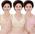 Yingbao 40-90kg Bra Women Front Button Without Plus Size 48 34b Non Wire 38 C Push Up Full Cup Comfortable No Steel Ring Cotton Mother Ladies Wireless Bras Black Red Pink. 