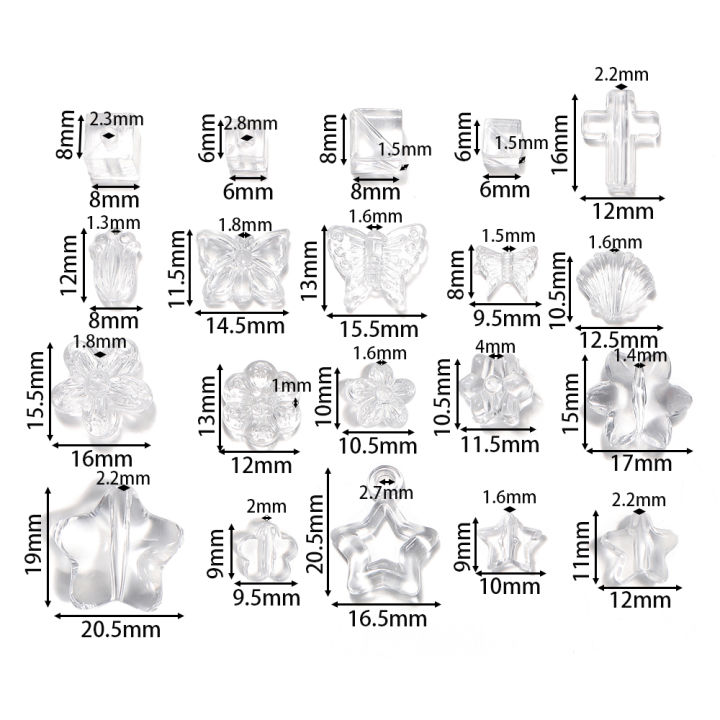St.%20kunkka%2010Pcs%20Acrylic%20Transparent%20Beads%20Variety%20Transparent%20Mixed%20Beads%20Made%20For%20DIY%20Beaded%20Bracelet%20Necklace%20-%20Image%202
