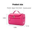 Portable Makeup Highquality Bag Cosmetic Make Up Case Storage Box Travel Pouch Organizer - Rose Red. 
