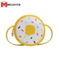 【Happier】Hot selling Bags and Travel Kids bag Cartoon PU Round Shaped Shoulder Handbag Women Donuts Crossbody Bags Children Streetwear. 