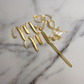 Wedding Cake Topper Cake Decoration in Acrylic. 