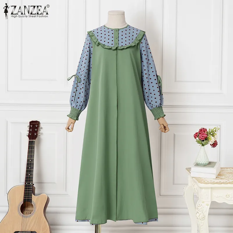 maxi dress muslimah Dress Muslimah Summer Style Abaya Maxi Dress Dubai Muslim Women Wear Long Dresses Muslimah