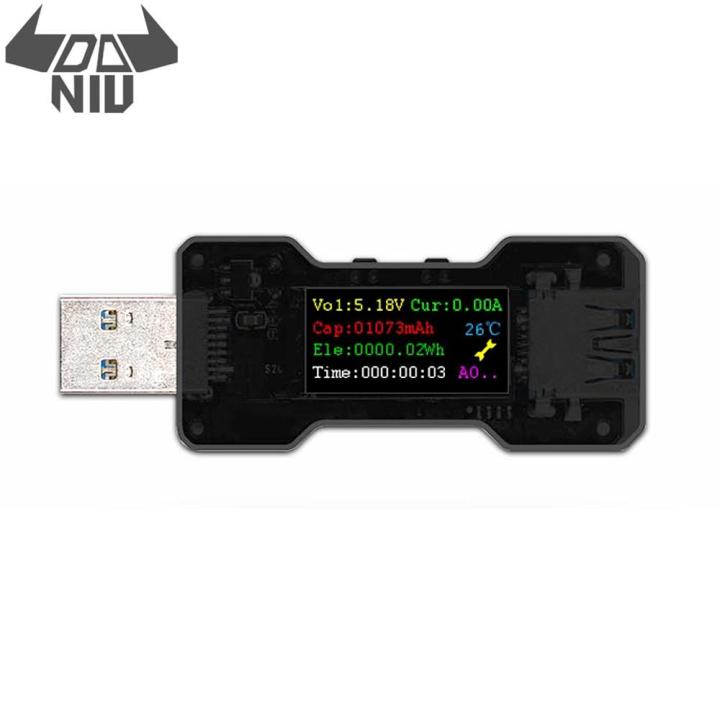 Universal Serial New Bus Tester LCD Detector Voltmeter Ammeter Power Capacity Universal Serial Bus Meter Black -