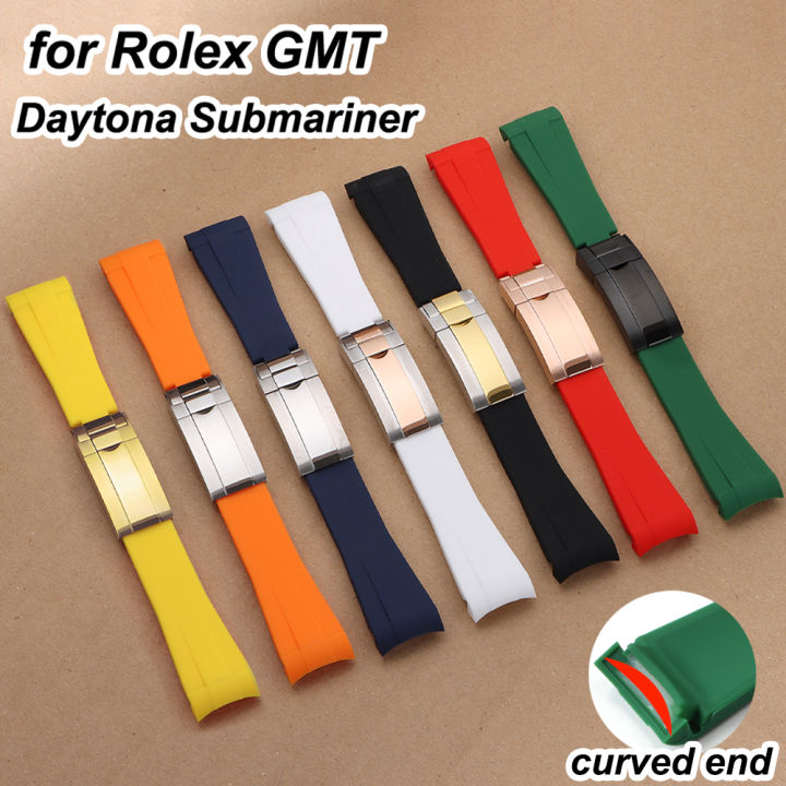 20mm Silicon Watch Band suitablefor Submariner Silicone Bracelet for Water Ghost King Waterproof Rubber Wristband Watch Strap with Buckle no logo