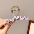 Fresh Korean style Gripping for women 2024 new style simple headband hair clip shark clip at back of the head.