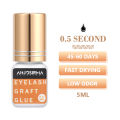 ANJOSIRMA 1 Seconds Fast Drying Strong Eyelash Extension Glue Low Smell Sensitive Retention 5 8 minggu alat solek mudah untuk memohon. 