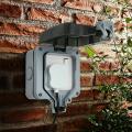 Outdoor Plug Socket Box Waterproof Electrical Switched 13A Storm Single Socket - White. 
