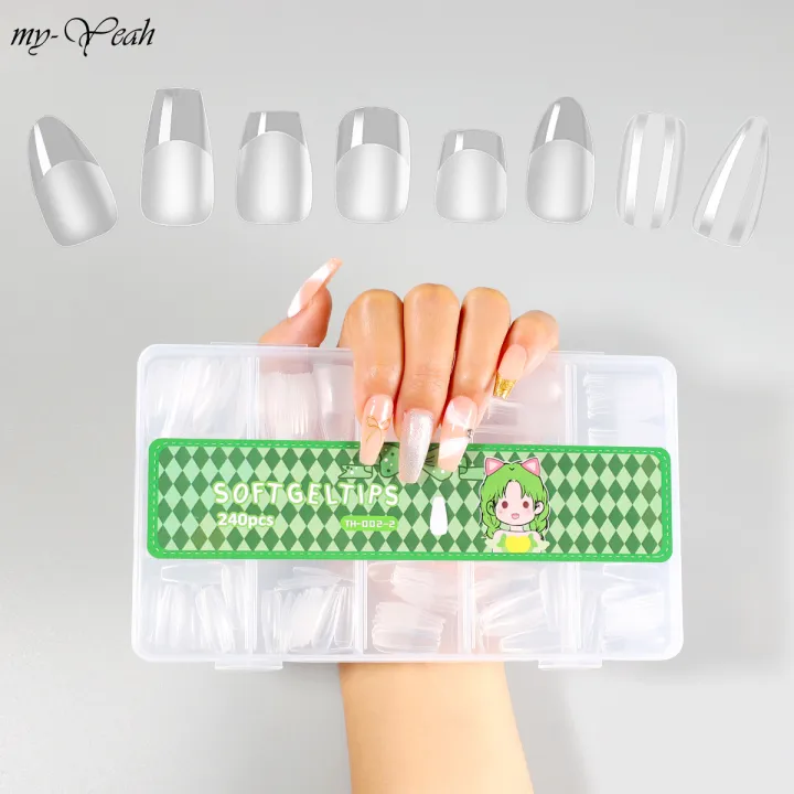 Myyeah%20240Pcs%20Matte%20False%20Nail%20Tips%20Almond%20Coffin%20Fake%20Nail%20Tips%20Full%20Cover%20Artificial%20UV%20Gel%20Quick%20Extension%20DIY%20Manicure%20Tools%20-%20Image%202